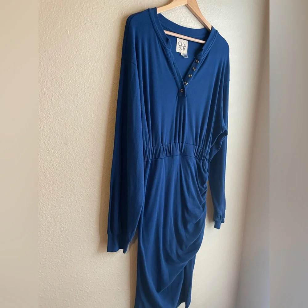 Chaser Blue Midi Dress NWT - Picture 5 of 12